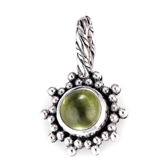 sterling peridot Charm August birthstone gem - Picture 3 of 7